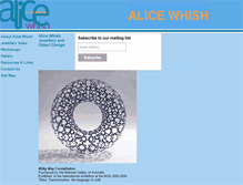 Tablet Screenshot of alicewhish.com